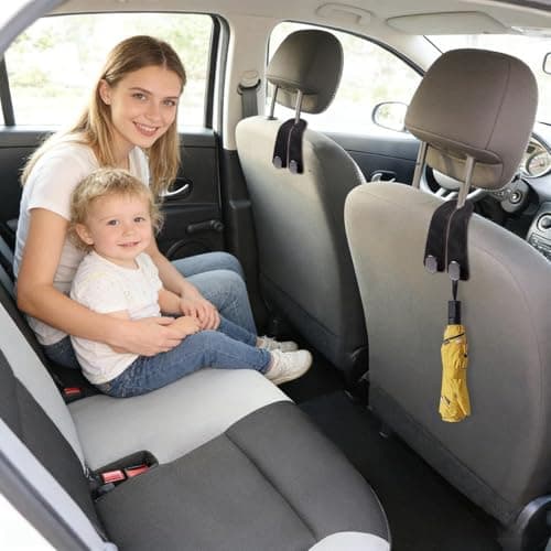 Car Handbag Holder Faux Leather Double Metal Organizer Universal — view 2