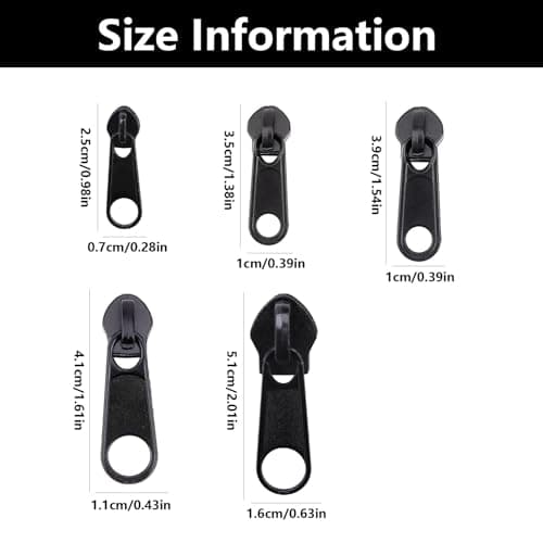 10 PCS Zipper Pull and Repair Kit for Clothes, Jeans, Coats, Jackets, Backpacks and Luggage - Detachable Replacement Pulls — view 2