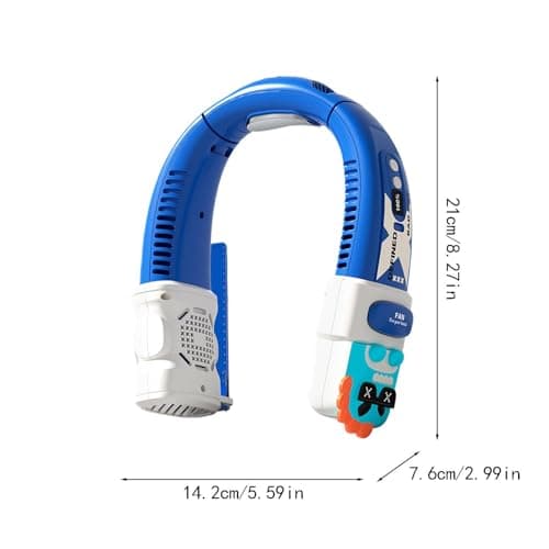5‑Speed Bladeless Neck Fan,Type‑C USB Rechargeable Outdoor Cooler — view 2