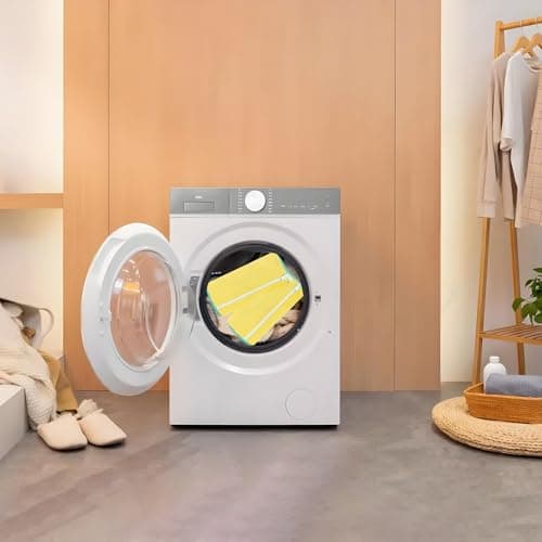 2 Pack Shoe Washing Machine Bag Shoe Trainer Washing Machine Bag Mesh Laundry Bags Shoe Bags for Travel Reusable Shoe Cleaning Bag for All Shoe Sizes (Yellow) — view 5