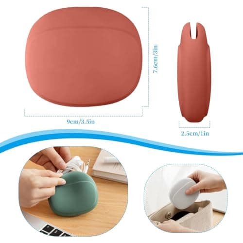 JJiaoLinin Silicone Earphone Case, 4 pcs Headphone Earbud Protective Carrying Case Bag,Silicone Headphone Storage Bag, Mini Headphone Case, Portable Headphone Case (Grey+Green+Red+black) — view 2