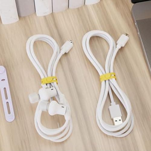 Silicone Cable Straps 20Pcs High Elasticity Reusable Fastening — view 6