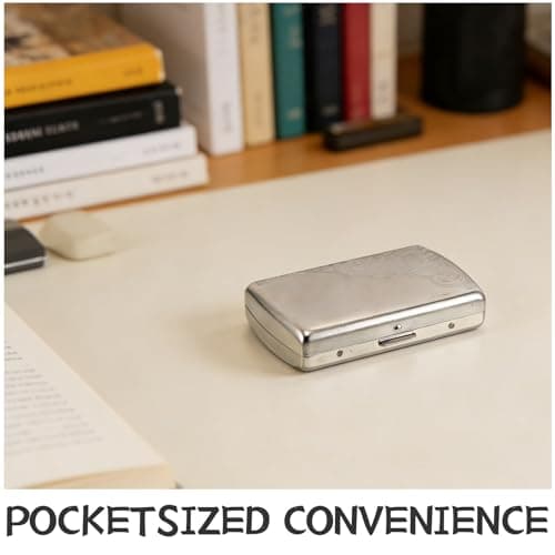 Toddmomy Retro Metal Cigarette Case for 12 Cigars, Airtight Pocket Holder — view 3