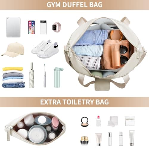 ETRONIK Gym Duffel Bag for Women, Sports Travel Bag with USB Charging Port — view 3