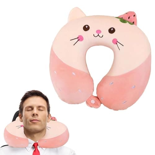 KSVFTB Kids Travel Pillow, Kids Neck Pillows for Travel, Comfortable U-Shape Neck Pillow for Kids, Ideal for Airplane, Car, Train, Camping, Home, and Office Use, 30 cm