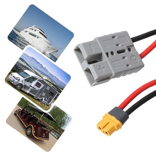 Universal 50A 600V Battery Adapter Cable ADS and Charging Cable with Connector 30cm Length Wide Compatibility Female Power Supply — view 2