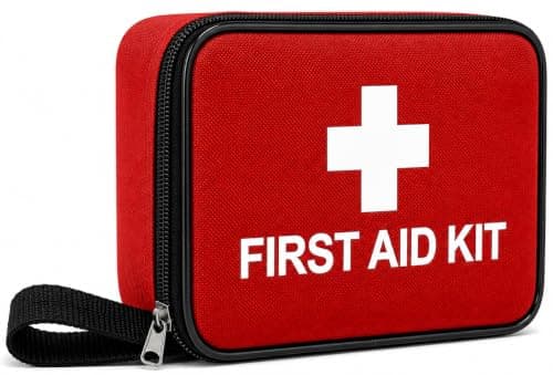 First Aid Travel Kit, Compact 45 Piece Holiday Travel Essentials, Camping, Car, University, Home, Emergency, Water Resistant Case, Lightweight, Space Saving — view 4
