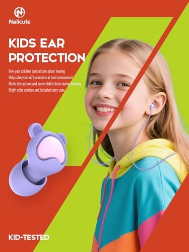 Naiicute Kids Ear Plugs 6-12yrs, Reusable Noise Reduction 26dB Ear Defender — view 2