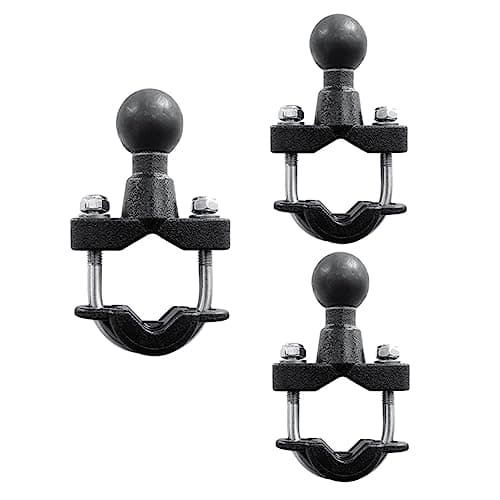 MANDDLAB 3X Motorcycle Handle Bar Rail Mount 37mm Width U-Bolt Mounting Base with 1 Inch Ball for GPS Work for