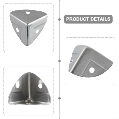 Silver Iron Box Corner 2.4cm for Suitcase Repair Kit — view 6