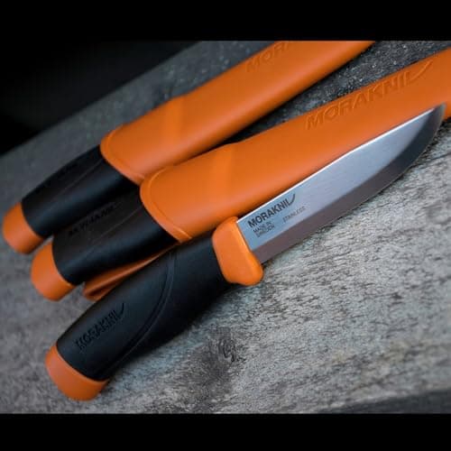 Morakniv Companion Heavy Duty Knife with Stainless Steel Blade, 4.1-inch, Orange — view 4