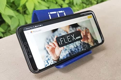 iFLEX Mini Flexible Phone Holder for Travel, Work and Home – This Travel Cell Phone Stand is The Perfect iPhone Holder and Works with Any Smartphone – Non-Slip Grip, Strong and Durable - Sky Blue — view 4