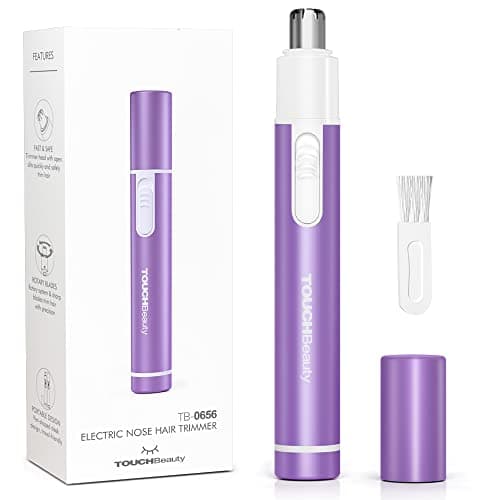 TOUCHBeauty Nose Hair Trimmer for Women, AAA Battery Included, Purple