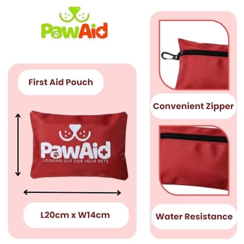 PawAid 34-Piece Pet First Aid Kit Dog- Mini Dog First Aid Kit UK, Travel Size Dog First Aid Kit with Dog Wipes, Bandages, Eye Wash & Travel Pouch Bag, Ideal Travel Organiser & Campervan Essentials — view 2