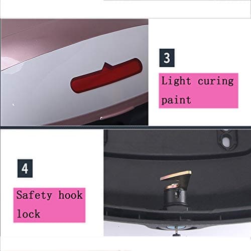 ZXCASDF Motorcycle Trunk Motorcycle Rear Travel Bag, Weather Resistant Heavy Duty Tail Bag Tail Trunk, Water Proof Luggage Bag Backpack,rose gold — view 4