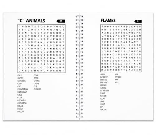 Sixstore A5 Spiral Bound Travel Size Word Search Puzzle Books, Set of 2 — view 6