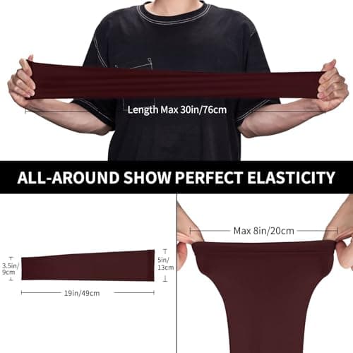 ZSUUGJ Maroon Uv Protection Cooling Arm Sleeves For Men & Women – Lightweight, Breathable Compression Arm Covers For Running, Cycling, Golf & Outdoor Activities — view 4