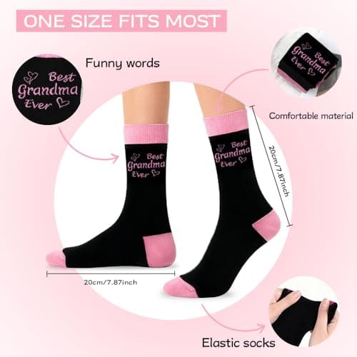 QONCV Grandma Christmas Gifts, Grandma Socks Gifts for Nanny Gran Granny Nana Nanna Women Appreciation Thank You Halloween Christmas Stocking Fillers Mothers Day Birthday Valentines Presents — view 4