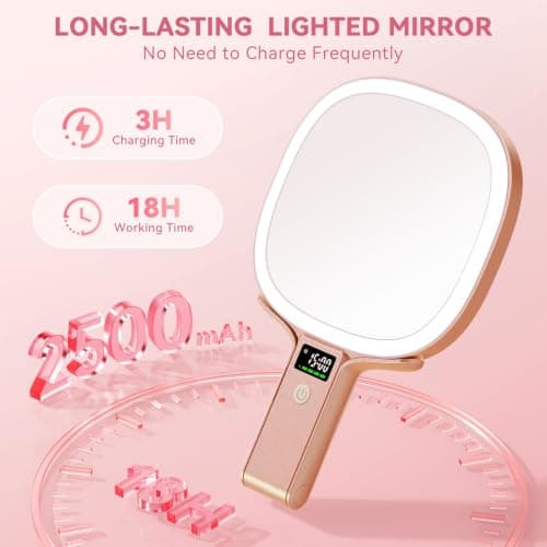 Auxmir Magnifying Makeup Mirror, 30X/1X Rechargeable, LED Time Display — view 5