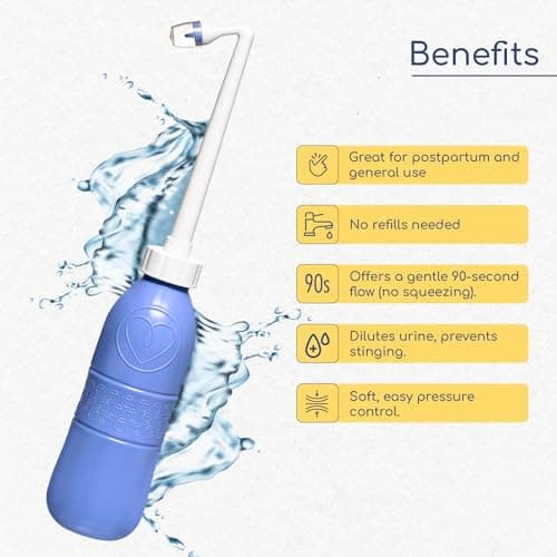 First Days Maternity, XL Peri Bottle - Portable Bidet - Handheld Travel Perineal Wash Bottle - 650ml - Hygiene and Postpartum Essential — view 4