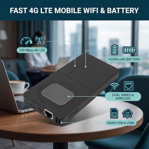 Tonysa 4G LTE Travel Hotspot with 10000mAh Battery — view 2