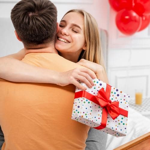 Isaspire Birthday Wrapping Paper Folder Set - 12 Sheets, 20x29 Inch Each, Adorned with Polka Dots, Stripes & 'Birthday' Charms for Boys, Girls, Women, Men, Ideal Gift Wrap for Holiday Party — view 4