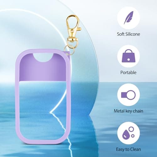 COCGVEL - Silicone Case Compatible with Touchland Hand Sanitizer Spray, Purple, 1 Ounces, Classic — view 4