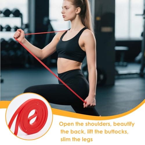 2 Pieces Resistance Band, 5-35 lb 100% Latex Resistance Band, Single Pack Gymnastics Band, Resistance Band, Strength Training, Fitness Band, Elastic Band Sport for Rehabilitation Exercises, Yoga — view 5
