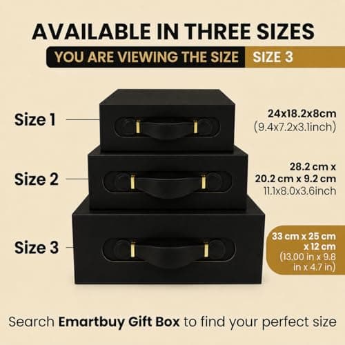 Emartbuy Black Folding Magnetic Gift Box 33 x 25 x 12 cm — view 4