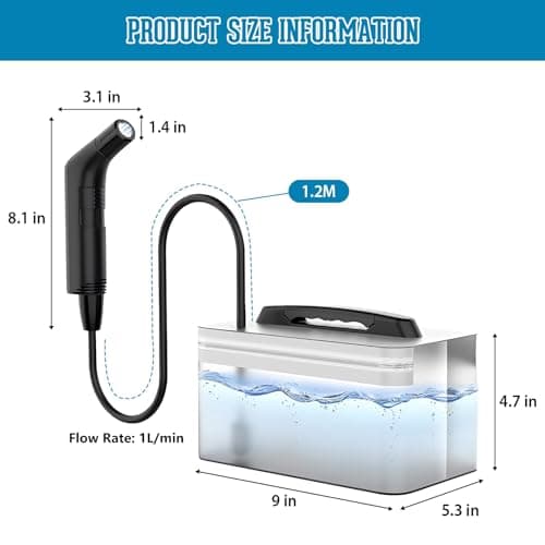 Portable Bidet,Electric Rechargeable Handheld Bidet Sprayer for Toilet — view 5