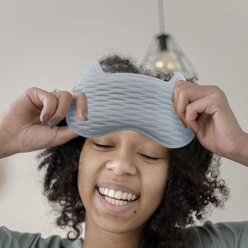 VALICLUD Sleep Mask Bear Shape with Adjustable Elastic Strap Plush Memory Foam Eye Cover for Teens and Light-Blocking Soft Sleeping Mask for Bedtime Naps Travel and Relaxation — view 5