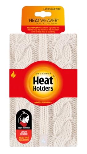 HEAT HOLDERS - Women's Thermal Winter Neck Warmer - 3.5 tog - One size (Cream) — view 2