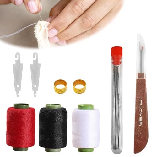 34 PCS Sewing Kit, Multi-Purpose Needle and Thread Kit Accessories, Needles Thread Hand Repair Tools, Sewing Tool Set Gifts for Women, Thread and Needles Set for Adults, DIY,Home, Travel (B02)