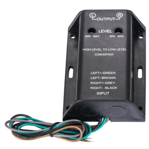 Kivivaka High to Low Level Speaker, Practical Accessories for rca Converter Adapter Car Audio Bass Output Adjustable Input Sensitivity