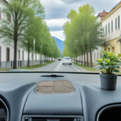 2pcs Car Sun Visor Organizer PU Leather Multi Compartment Storage Bag — view 5
