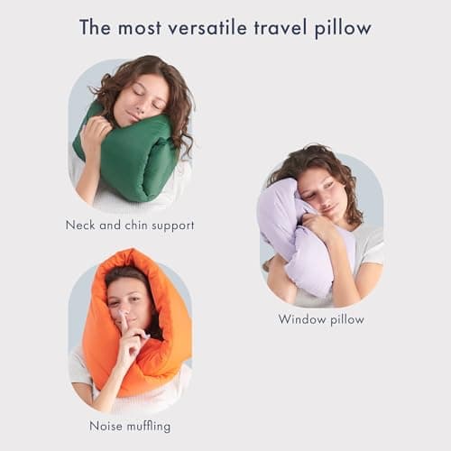 Huzi Infinity Pillow - Travel Neck Pillow - Versatile Soft 360 Support Scarf - Machine Washable - Home Travel Flight Road Trips (Terracotta) — view 4