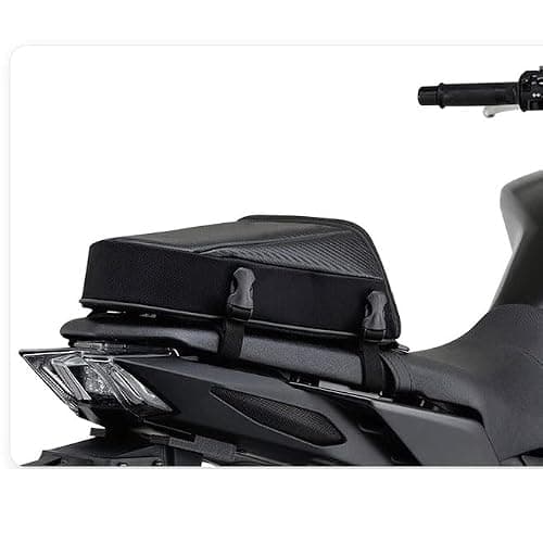 HHD_ABC Motorcycle Tail Bag for Yamaha MT-125 YZF-R125 210D,Motorbike Saddle Bag,Motorcycle Rear Seat Luggage,Hard Shell Waterproof Motorcycle Tail Bag,for Storage, Travel, Cycling — view 3