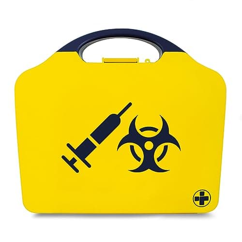 Reliance Medical Combination Kit Box - HSE Compliant, Safe and Complete Biohazard Control for Workplace Safety, Includes 3 Biohazard Spill Clean-Up Packs and 2 Sharps Disposal Packs — view 2