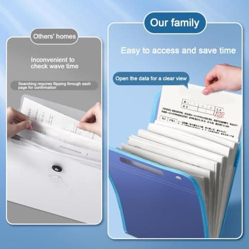 Expandable File Folder Large - Capacity Waterproof Document Case File Box — view 4
