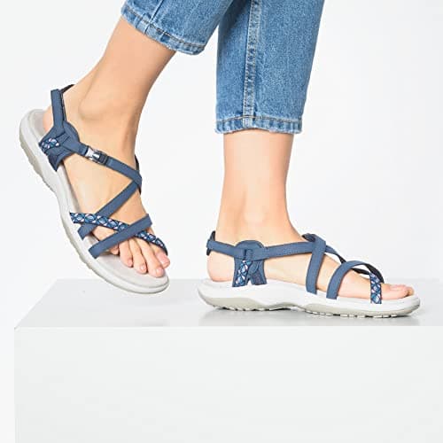Skechers Women's Reggae Slim - Vacay-40955 Sling Back Sandals, Blue Navy Nvy, 5 UK — view 2