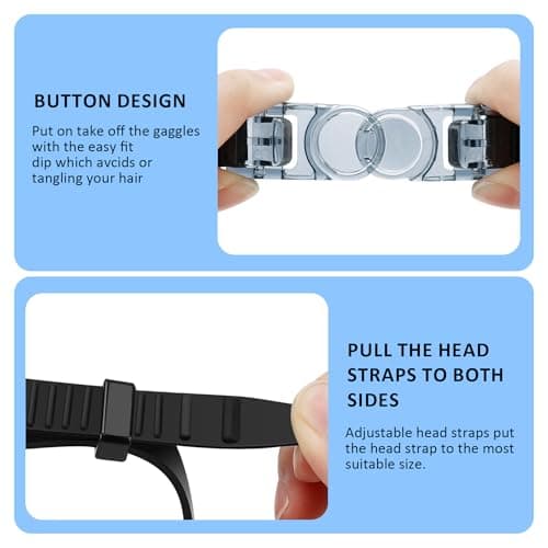 Swimming Goggles, 2 Pack Goggles Swimming Adult with Nose Clip & Earplugs Anti Fog No Leaking Clear Vision for Adult Women Swimming Pool — view 6