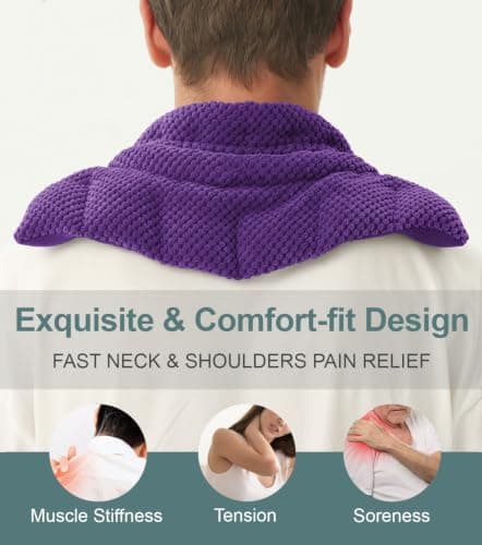 uncn Wheat Bags Microwavable for Neck and Shoulders, Heated Neck Warmer — view 2