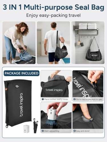 travel inspira Vacuum Bags for Travel, TPU Compression Bag, Vacuum Seal Bag — view 4