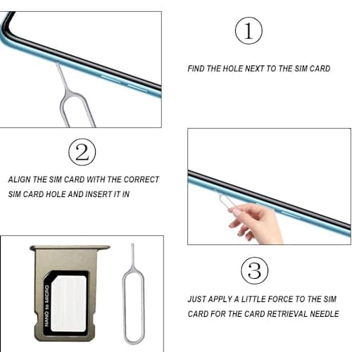 4 in 1 Nano SIM Card Adapter, 3 Set SIM Card Adapter with SIM Ejector Pin Compatible with Mobile Phone — view 3