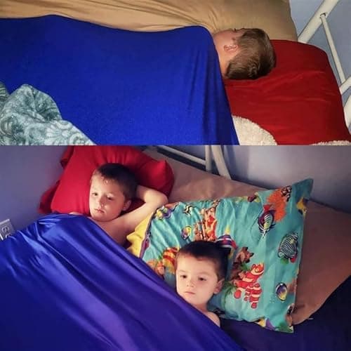 TOSOFT Autistic Kids & Adults Sensory Compression Bed Sheets Blanket Soft Lightweight Breathable Sleeping Pockets Sock Great For Restless Young Sleepers(Grey,Twin 98x147cm/39x58in) — view 3