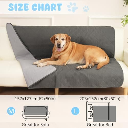 HezzLuv Waterproof Dog Blanket for Sofa Cover 157x127cm Pet Throw — view 2