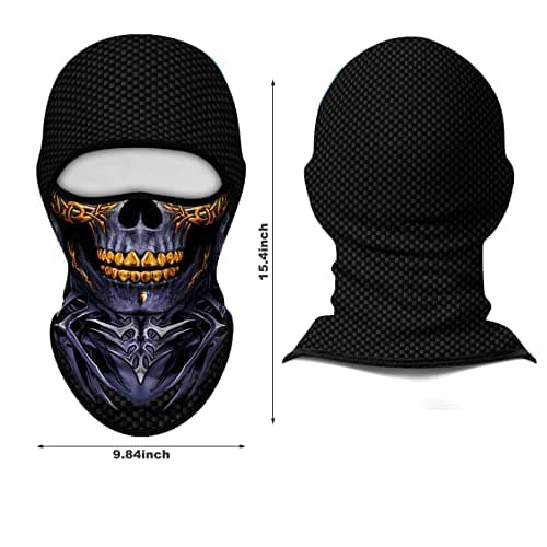 Eikuni Balaclava Face Mask Men Women for Winter Cold Weather Ski Cycling Ski Hunting (Skull Gold Teeth) — view 5