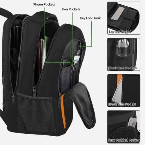 MATEIN Laptop Backpack 17.3" Large Travel Backpack with Laptop Compartment — view 4