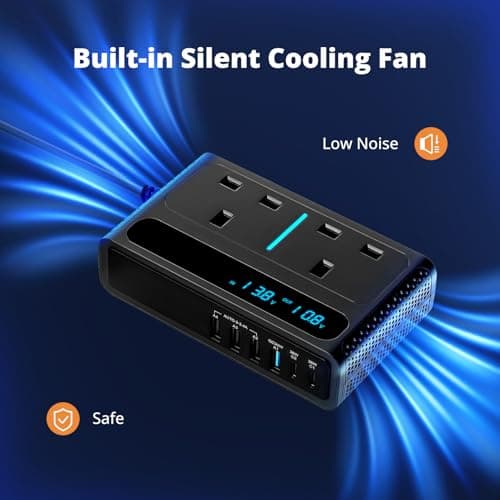 8 in 1 200W Car Power Inverter with 2 Sockets, 4 USB Ports and 2 Type-C Ports, Car Voltage Converter Inverter Convert 12V to 240V 230V AC Auto Power Inverter for Camping Van Caravan — view 4