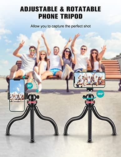 CIRYCASE Phone Tripod, Flexible Tabletop & Travel Tripods, Wireless Remote — view 2